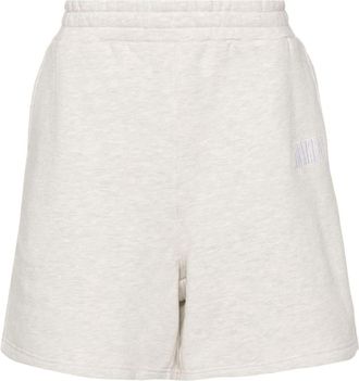 Awake NY embroidered-logo cotton track shorts - men - Cotton - S - Grey