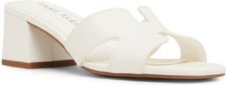 Anne Klein Delphine Slide Sandal in White at Nordstrom, Size 5.5