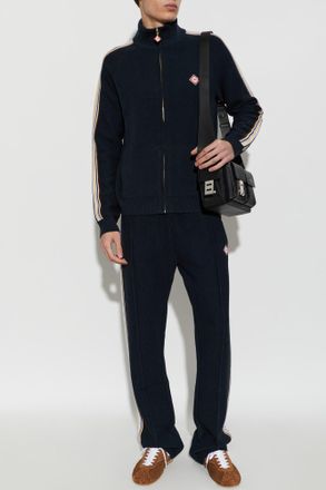 Casablanca Trousers With Colorful Side Stripes, Mens, Navy Blue
