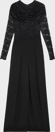 La Petite Robe Di Chiara Boni Elham Wide-Leg Lace Jumpsuit