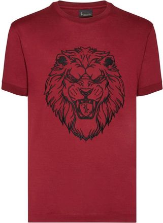 Billionaire Boys Club T-shirt Ronde Hals SS Lion - Heren - T-shirts - Rood - S - Katoen - Tops