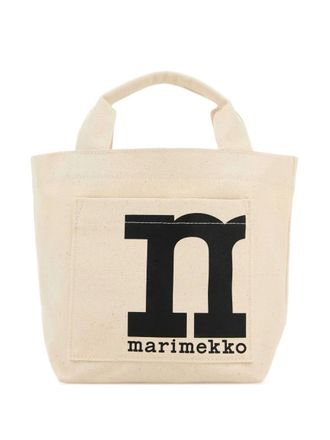 Marimekko canvas tote bag - Neutrals