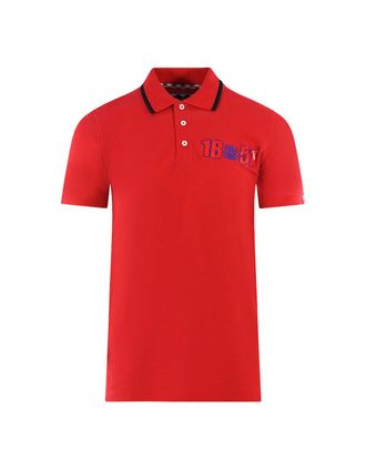 Aquascutum Mens Aquascutum London 1851 Red Polo Shirt - Size: 42