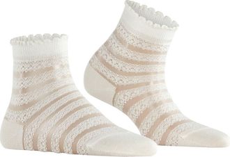 Falke Stripe Border Lace Ankle Socks in Off-White at Nordstrom, Size 41-42