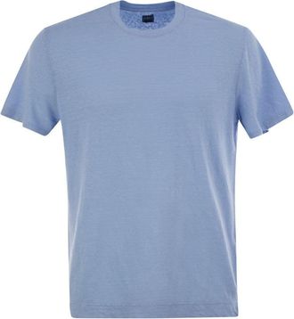 Fedeli Stretch Linen Short-Sleeved T-Shirt