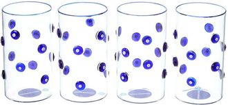Jonathan Adler Set of 4 Boxed Dottie Highball Glasses
