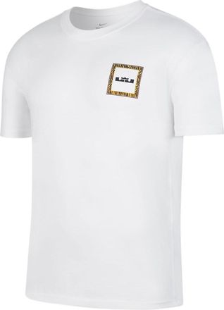 Nike Back Stripe Pattern Printing Basketball Round Neck Casual Short Sleeve White DQ1882-100