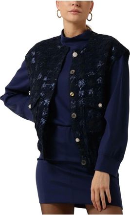 Semicouture Dames, Jassen, Blauw, Maat: 4XS