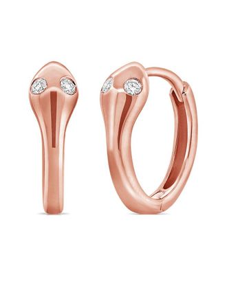 Sabrina Designs 14K Rose Gold 0.04 Ct. Tw. Diamond Snake Huggie Earrings