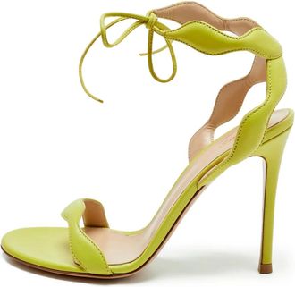 Gianvito Rossi Sandali Wavy con cinturino alla caviglia - Verde