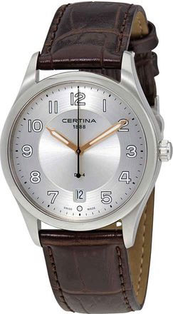 Certina DS-4 Silver Dial Black Leather Watch C022.410.16.030.01