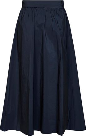 Max Mara Womens Midi Skirt Wkdalpaca Blue Taffeta Polyester