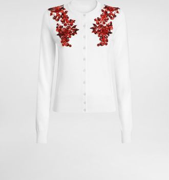 Dolce & Gabbana Cardigan Girocollo - Woman Sweaters And Cardigans White 36