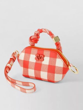 Ganni bou nano keyring leather mini bag