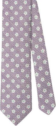 Robert Talbott Robert Flower Jacquard Silk Linen Best of Class Necktie in Purple at Nordstrom