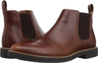 Deer Stags Rockland Boots Mens Dark Brown Faux Leather Chelsea ZAP2338