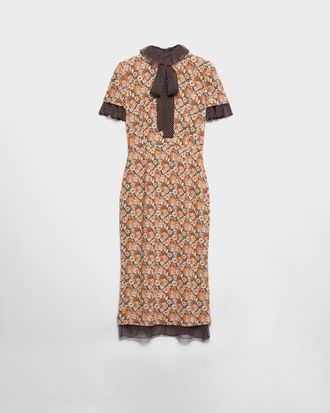 Prada Printed georgette dress