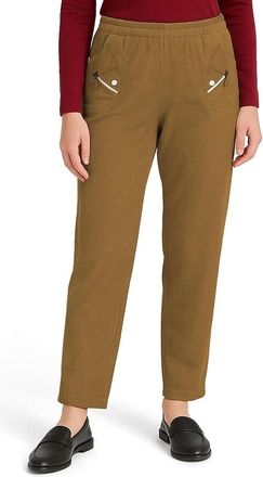 Generic Womens Corduroy Trousers - Elastic Waist Straight Leg Velvet Pants - Soft Stretch Cord Pull-On Jeans Style Casual Wear (UK 8-24) (UK, Numeric, 12, Reg