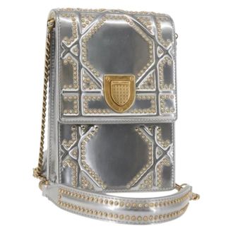 Dior Pre-owned Cross Body Bags, female, Gray, Size: ONE SIZE Pre-owned Vintage Shoulder Bag