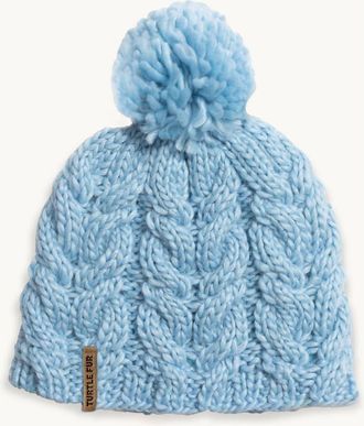 Turtle Fur Millie Wool Pom Beanie in Sky at Nordstrom