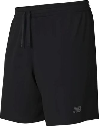 New Balance logo-detail drawstring running shorts - men - Fabric - L - Black