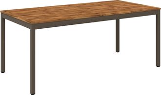 vidaXL Mesa De Cena De Jard&iacute;n Natural Y Caf&eacute; 147 X 88,5 X 75 Cm Vidaxl