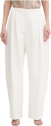 Karl Lagerfeld Wijde broek - Dames - Broeken - Wit - S - Linnen - Broeken
