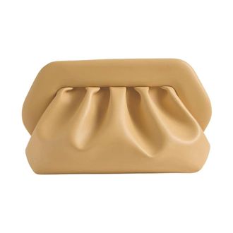 Themoir&egrave; Clutches, female, Beige, Size: ONE SIZE Bios Medium Vegan Leather Clutch