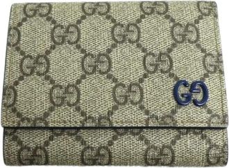 Gucci Pre-owned GG Supreme Trifold Wallet - Heren - Vintage Accessoires - Beige - ONE Size - Vintage