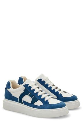 Ferragamo Cassina Gancio Low Top Sneaker in Bianco Ottico Filicudi at Nordstrom, Size 10.5