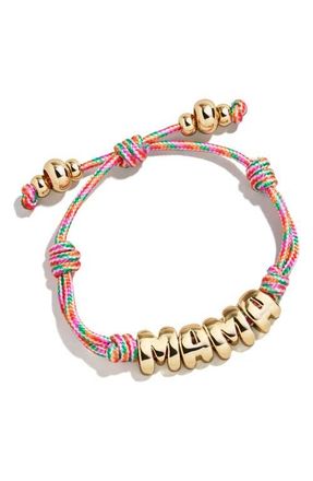 BaubleBar Made for Mama Paracord Bracelet in Pink/Gold Multi at Nordstrom