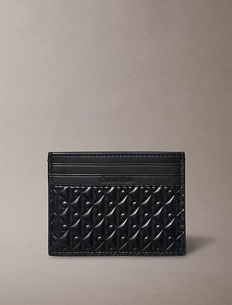 Calvin Klein Embossed Allover Monogram Card Holder