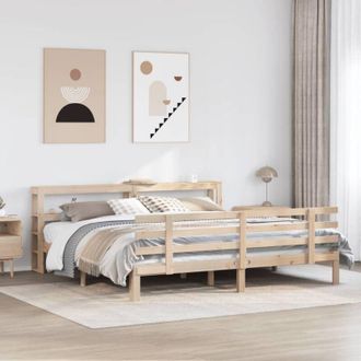 vidaXL Vidaxl - Estructura De Cama Con Cabecero Madera Maciza Pino 180x200 Cm