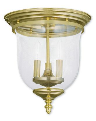 Livex Lighting Livex Legacy 3-Light Polished Brass Ceiling Mount