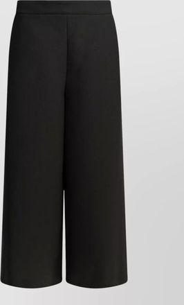 Chlo&eacute; virgin wool mid-rise wide-leg cropped tailored shorts