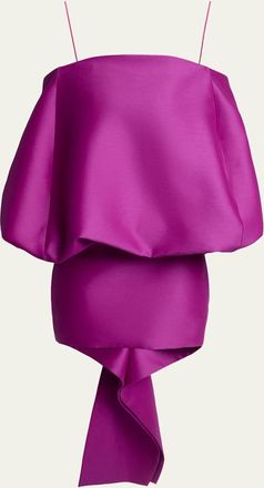 Balenciaga Off-The-Shoulder Balloon Mini Dress