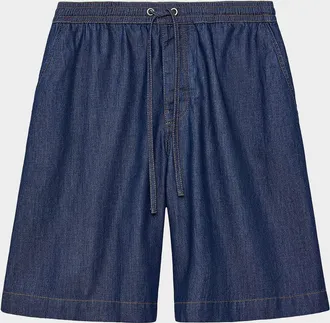 Loewe Men & apos;s Denim Drawstring Shorts