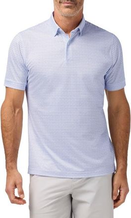 Mizzen+Main Halyard Trim Fit Dot Stripe Performance Polo in White Dot Stripe at Nordstrom, Size Xx-Large