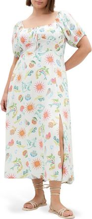 City Chic Abbie Ocean Print Sundress at Nordstrom, Size 26W
