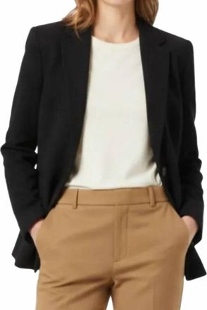Talbots Double Button Wool Blazer In Black