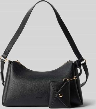 Seidenfelt Manufaktur Handtasche mit Label-Detail Modell MELOY in Black, Gr&ouml;&szlig;e 1