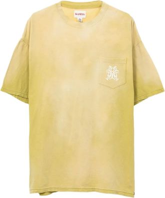 Bows & Arrows T-shirt verfraaid met rozen - Geel