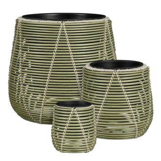 MiCa Decorations Maceta exterior Cancun Verde claro H40xB45xL45cm