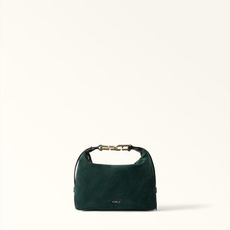 Furla Tonie Borsa A Spalla Xl Toni Dark Forest Verde Camoscio Donna