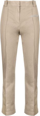 Fabiana Filippi straight-leg trousers - women - Cotton/Elastane/Cotton - 42 - Neutrals