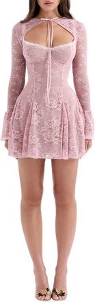 House of CB Alice Underwire Lace Minidress & Bolero in Crystal Rose at Nordstrom, Size Medium A