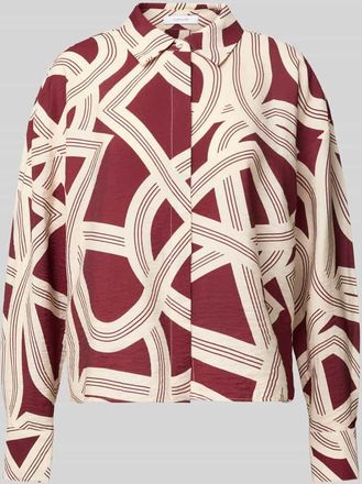 OPUS Regular Fit Bluse mit Manschetten Modell Famena in Bordeaux, Größe 34