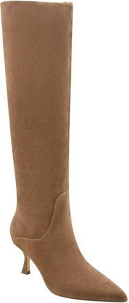 Marc Fisher Visola Pointed Toe Knee High Boot in Medium Brown at Nordstrom, Size 9.5