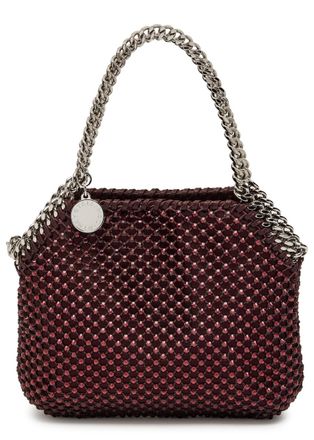 Stella McCartney Stella Mccartney Crystal-embellished Mesh top Handle bag - Burgundy - One Size