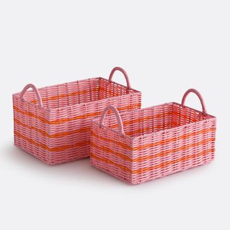 La Redoute Interieurs Set van 2 geweven scoubidou manden, CAMY